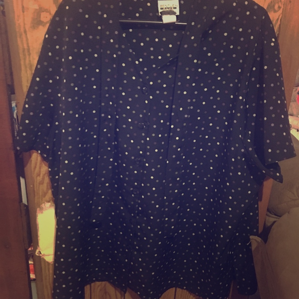 Polka Dot Blouse And Skirt Set